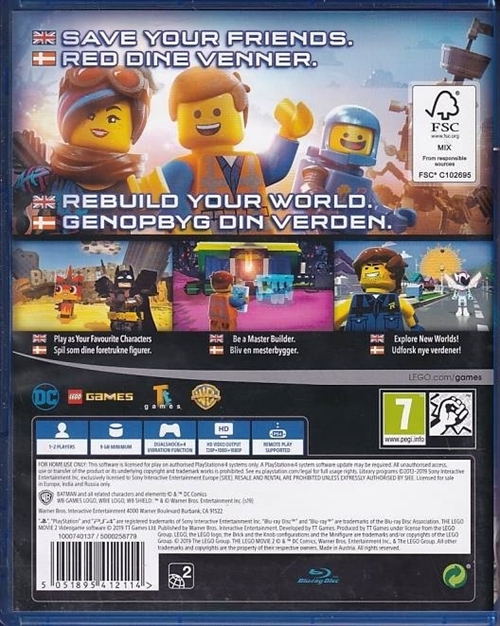 The Lego Movie 2 Videogame - PS4 (B Grade) (Genbrug)